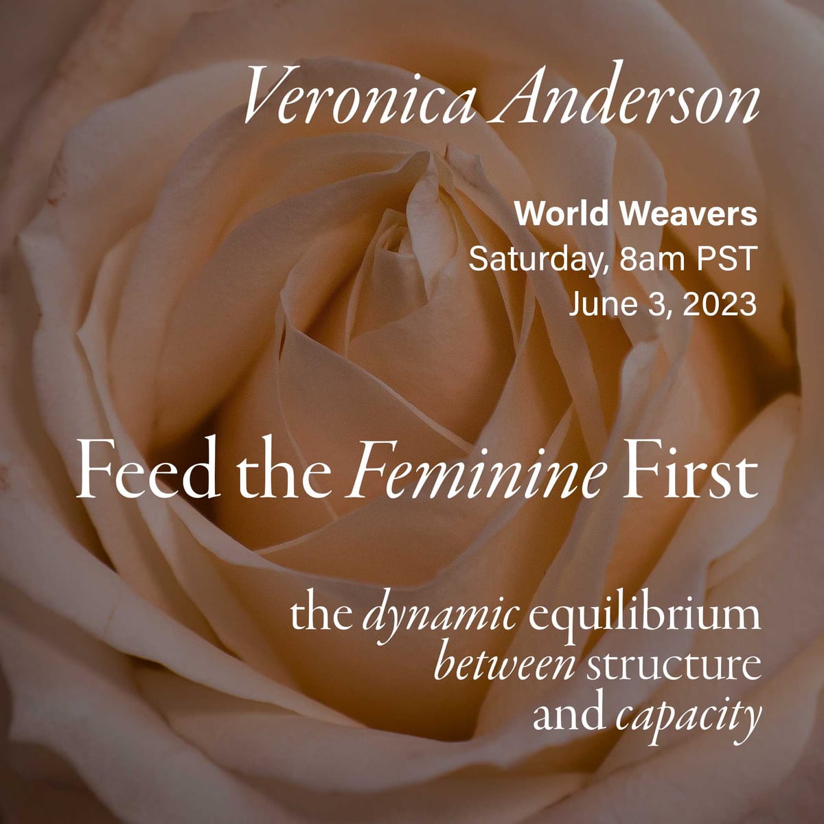 Feed the Feminine First